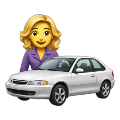 Femme voiture réparation sticker