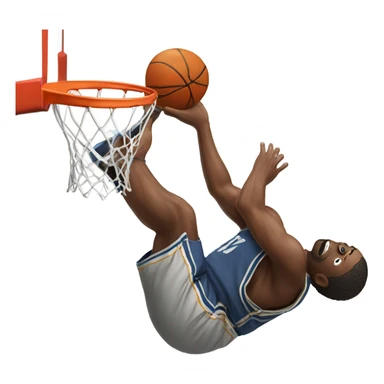 A man dunking a basketball  sticker