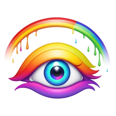trippy rainbow eyes sticker