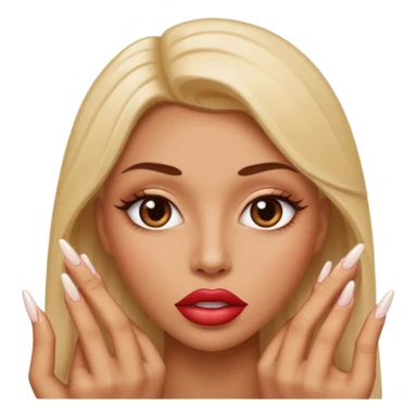 Big lips long nails bestie  sticker