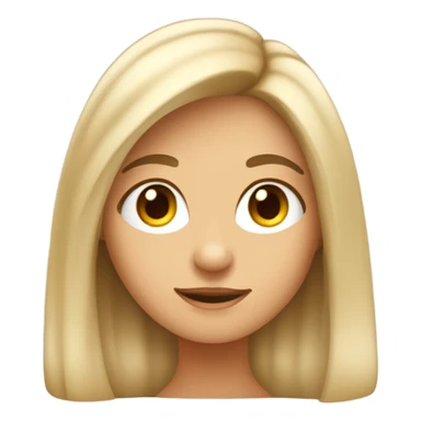 Menina branca, como o cabelo logo loiro e olhos castanhos  sticker