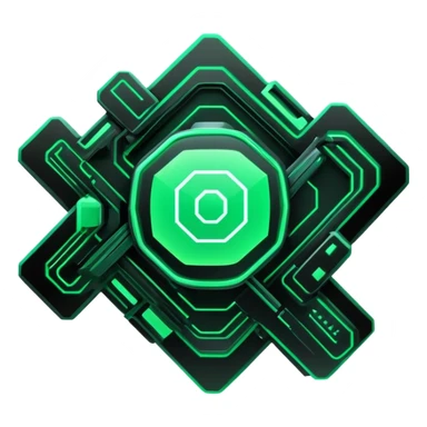  Black And Green Cyber Scenery Deco sticker