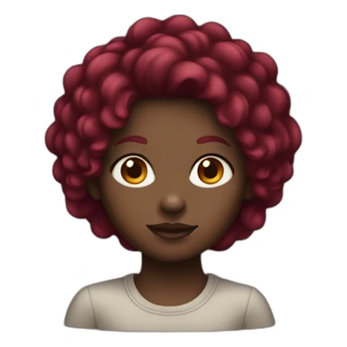 dark girl with burgundy hair sticker