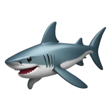 Shark with a top hat and stocking sticker