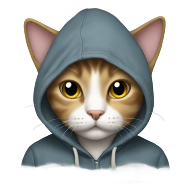 Cat wearing a Hoddie  sticker