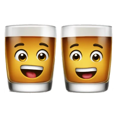 Two whiskey glasses cheering  sticker
