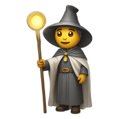 pilgrim with a staff and a halo of light sticker