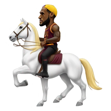 Lebron James riding a stallion sticker