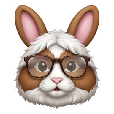 Bunny wearing glasses sticker