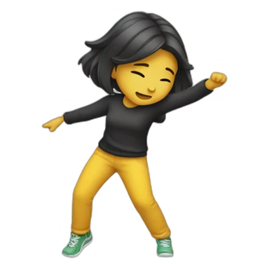 fille qui dab sticker