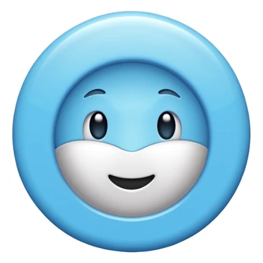 Circulo celeste claro con un visto en el centro blanco sticker