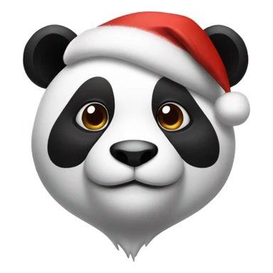 Panda wearing a Santa hat sticker