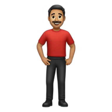 delivery latín man in black and red clothes sticker