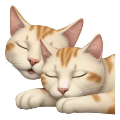 two cats sleeping sticker