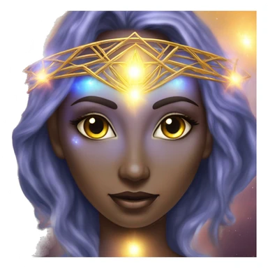 Pleiadian radiant glowing diva woman female third eye sticker