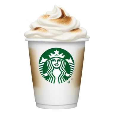 white starbucks with cream sticker