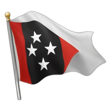 Drapeau anti-fasciste rouge et noir sticker