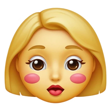 kiss face emoji blushing  sticker