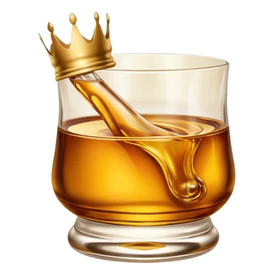 crown royal crown gold glass with black background sticker