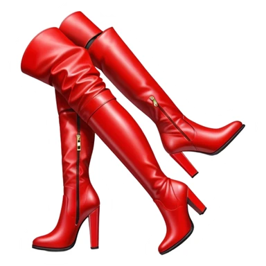 Red thigh high boots sticker