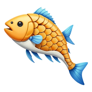 Fish bone sticker