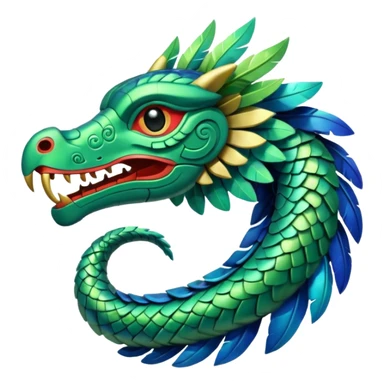 Quetzalcóatl, feathered serpent from Aztec mythology sticker