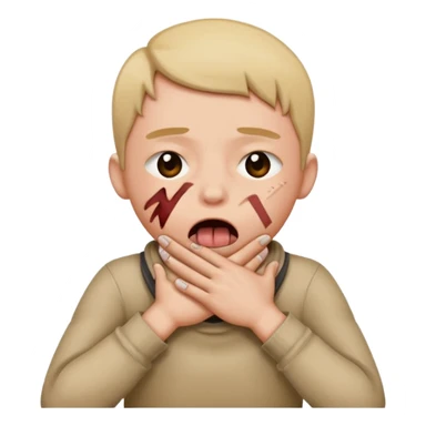 criss cross hands around throat choking self emoji tongue out sticker