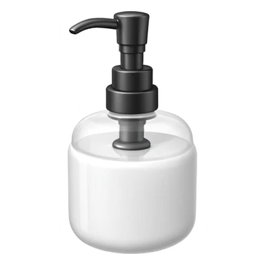 foam pump bottle object icon, soap dispenser with foam on top, glossy plastic, 3D cartoon, mobile game icon style, centered, clean background, no text, no watermark
 sticker