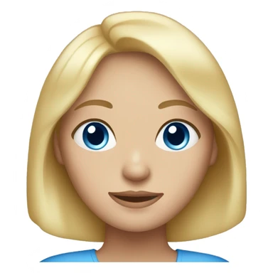 blonde with bob  woman with blue eyes sticker