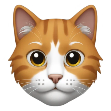 cat black white ginger three colors sticker