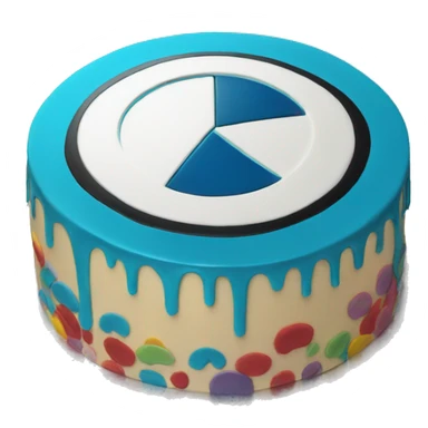 Cake with bmw logo sticker