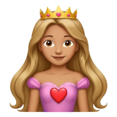 Corazón animal princesa sticker