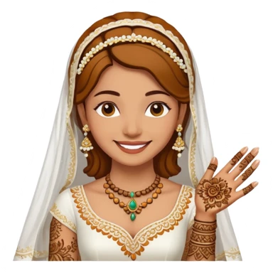 bride in mehendi Ceremony sticker