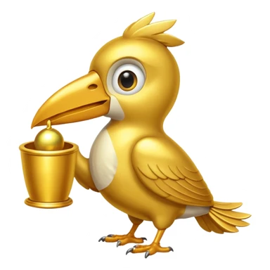 karga, holding a shiny object in beak sticker