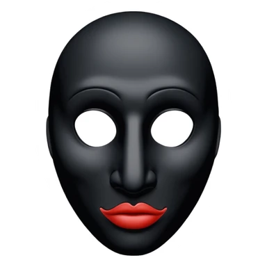 black mask with long nose sticker