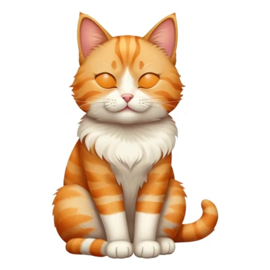 cat full body sitting with one eye closed winking sticker