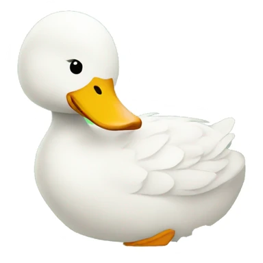 Duck with flowers sticker
