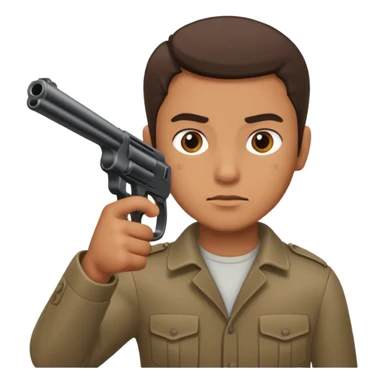 a guy shooting sticker