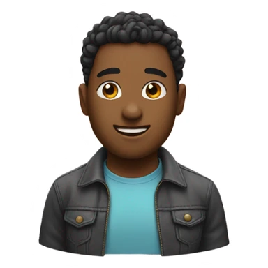 A emoji in love with wave sticker