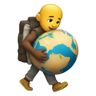 atlas carrying the world sticker