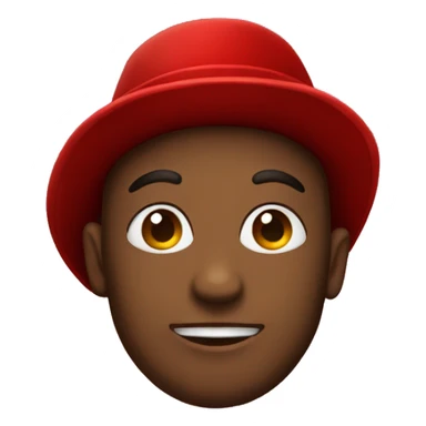 Velvet red hat sticker