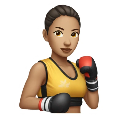 muay thai female sticker