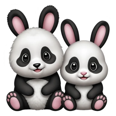 Cute and lovable Bunny & panda sticker