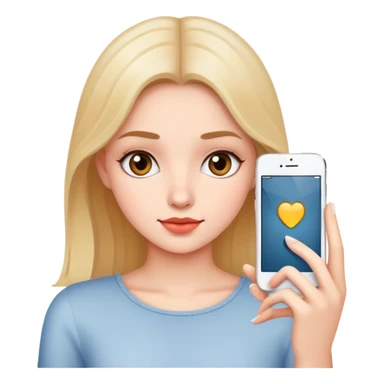 beautiful girl use iphone sticker