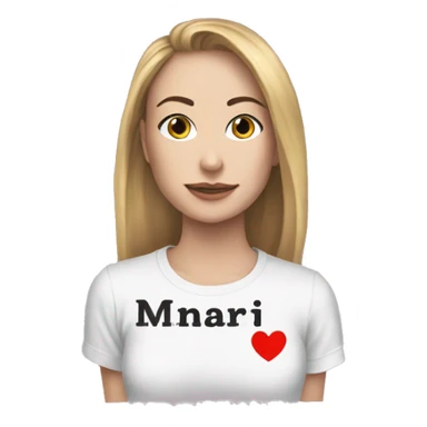 T-shirt with the inscription “I ❤️ mari” sticker