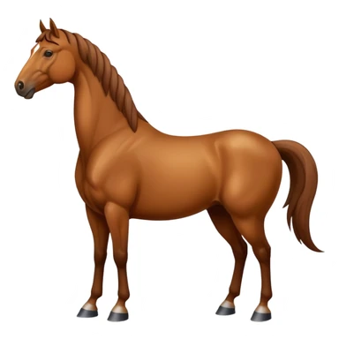 A majestic brown horse standing sticker