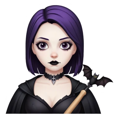 Goth bat sticker
