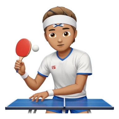 Guy playing ping pong sticker