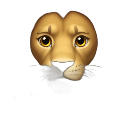 A super hero lion sticker