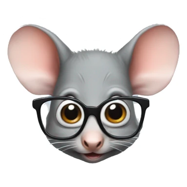 Elephant Shrew with glasses sticker